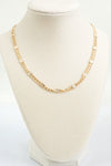 Fused station multi dainty chain necklace Gold Silver