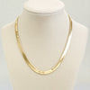 Shiny Herringbone chain necklace Gold Silver