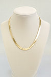 Shiny Herringbone chain necklace Gold Silver