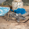 Cross Stretchy Western Style Bangle Bracelet – Silver or Gold Tone