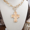 Golden Creed – Minimal Byzantine Cross Earrings
