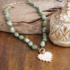 Amour Knot – Beaded Heart Pendant Necklace