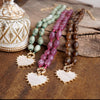 Amour Knot – Beaded Heart Pendant Necklace