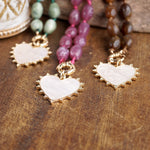 Amour Knot – Beaded Heart Pendant Necklace