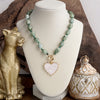 Amour Knot – Beaded Heart Pendant Necklace