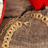 Multi-Heart Bling Charm Statement Necklace – Gold Tone