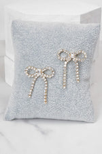 Petite Bow Stud Earrings crystals