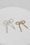 Petite Bow Stud Earrings crystals