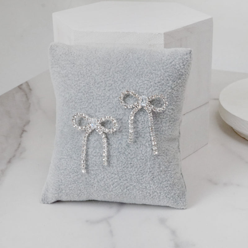 Petite Bow Stud Earrings crystals
