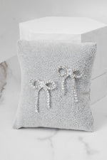 Petite Bow Stud Earrings crystals