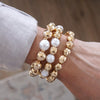 Golden Essence – Organic Beaded Bracelet Set