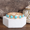 Eternity Statement Bangle Gold Tone Cream Orange Brown Pink Black Turquoise Pearl