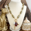Sculpted Harmony – Bold Beaded Cluster Pendant Necklace