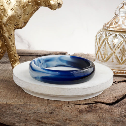 Marbled Muse – Rounded Acrylic Bangles