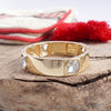 Stretchy Stackable Station Bangles Gold Tone Clear Crystals
