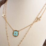 Clover Dainty Layered Necklace – Gold Tone & Color Options