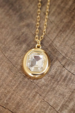 Bubble Pendant Necklace Blue Peach Clear