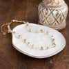 Golden Drift – Dainty Necklace with Faux Pearls and Nugget Beads