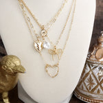 Sweet Keepsake – Multi-Layer Necklace with Hearts, Bow & Pearl