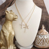 Sacred Layers – Multi Cross Pendant Necklace in Gold Tone