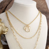 Treasure Trio – 3-in-1 Layered Hammered Coins Necklace