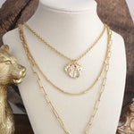 Treasure Trio – 3-in-1 Layered Hammered Coins Necklace