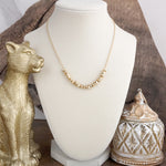 Golden Gather – Dainty Rolo Chain with Nugget Cluster