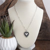 Silver Heartland – Western Puffy Heart Pendant Necklace