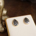 Hearts in Harmony – Filigree Charm Necklace & Earring Set in Worn Silver & Gold