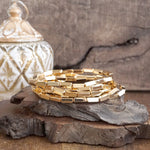 Light Gleam – Set of 5 Reflective Block Bead Bracelets
