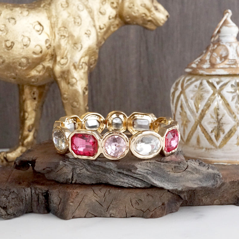 Radiant Array – Statement Stretchy Gem Bangle