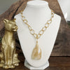 Statement Natural Stone Chain necklace