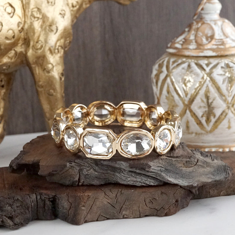 Radiant Array – Statement Stretchy Gem Bangle