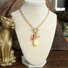 Multi-Charm Bright Sealife Cluster Necklace – Gold