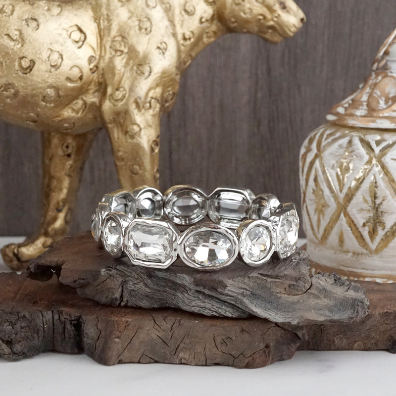 Radiant Array – Statement Stretchy Gem Bangle