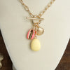 Multi-Charm Bright Sealife Cluster Necklace – Gold