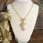 Multi-Charm Bright Sealife Cluster Necklace – Gold