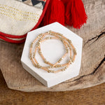 Layered Colorful and Gold Beaded Bracelets Sets