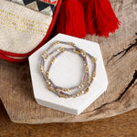 Layered Colorful and Gold Beaded Bracelets Sets
