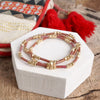 Layered Colorful and Gold Beaded Bracelets Sets