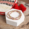 Layered Colorful and Gold Beaded Bracelets Sets