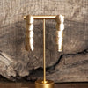 Round Scales Drop Earrings – Brushed Gold