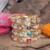 Sparkly Crystal Stretch Bangles – Gold Tone with Color Options