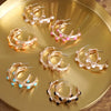 Jeweled Bubble Hoop Earrings – Colorful Acrylic Cabochons