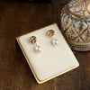 Tied in Time – Love Knot Pearl Drop Earrings