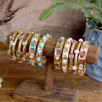 Golden Loop – Turquoise Eternity Stretch Bangle