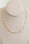 Fused station multi dainty chain necklace Gold Silver
