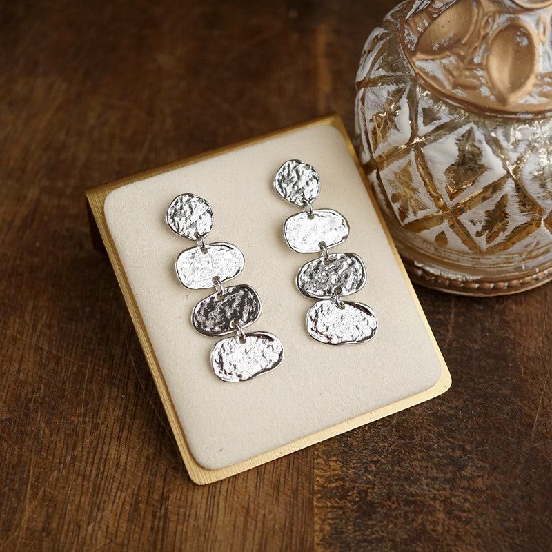 Golden Muse – Elliptic Trio Drop Earrings