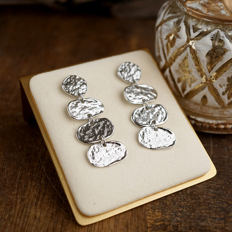 Golden Muse – Elliptic Trio Drop Earrings