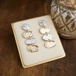 Golden Muse – Elliptic Trio Drop Earrings